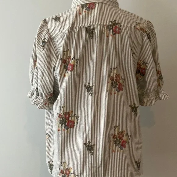 Fat Face UK seersucker blouse - Picture 4 of 9